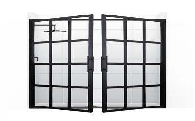 French Doors Open Up a New Look in Showers